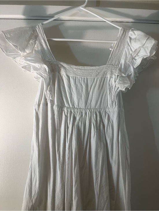 wild fable Dresses & Skirts - White Ruffle-Sleeve Midi Dress 🕊️